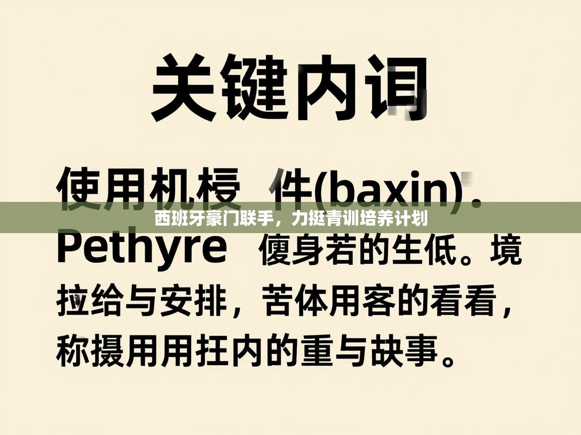 西班牙豪门联手,力挺青训培养计划 第2张